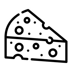 cheese line icon