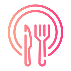cutlery gradient icon