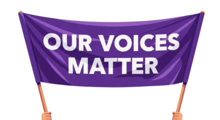 Our Voices Matter Banner Illustration. style inspiration illustration concept design creative background style inspiration