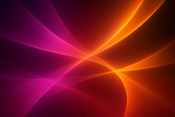 Futuristic Abstract Flowing Curves with Magenta and Gold Light