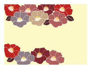 椿　和柄年賀状