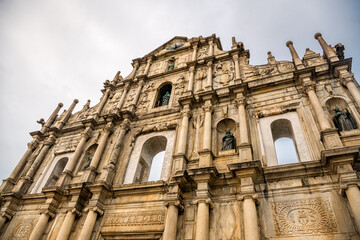 Ruins of St. Paul's. Built from 1602 to 1640, one of Macau's best known landmarks. In 2005, they were officially listed as part of the Historic Centre of Macau, a UNESCO World Heritage Site.