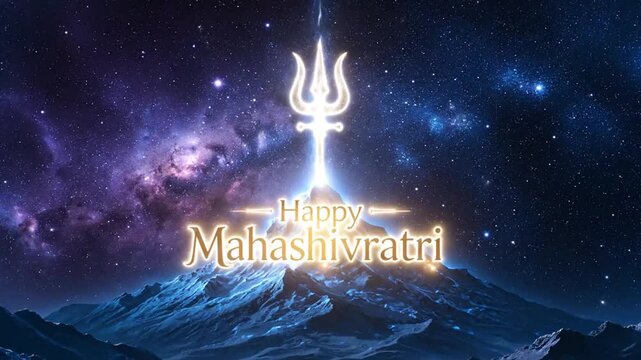 cosmic mount kailash mahashivratri trishul animation