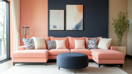 modern living room with sofa