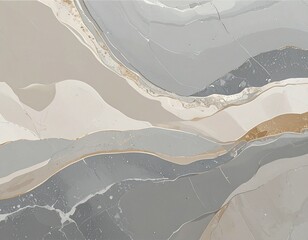 Elegant Abstract Marble Texture with Gold Veins and Gray Beige Waves