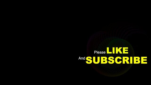 Please Like And Subscribe Call To Action Graphic With Abstract Swirls
