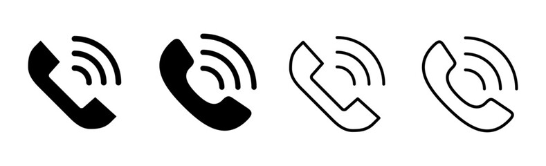 Call icon set. telephone icon vector. phone icon vector. contact us