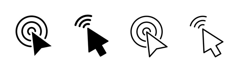 Click icon set. pointer arrow icon. cursor icon vector