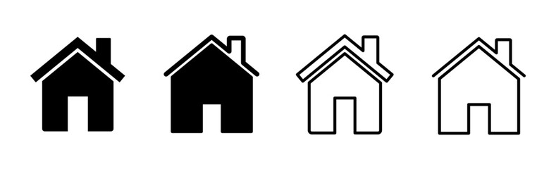 House icon set. Home icon vector