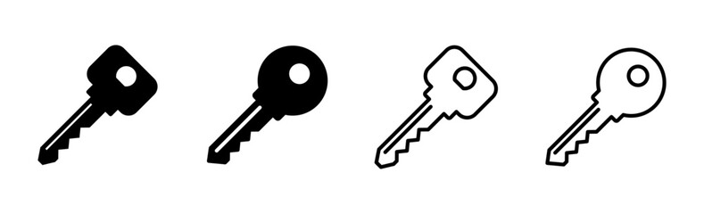 Key icon set. Key vector icon. Key symbol