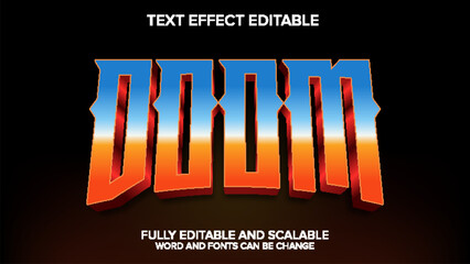 doom text effect vector editable