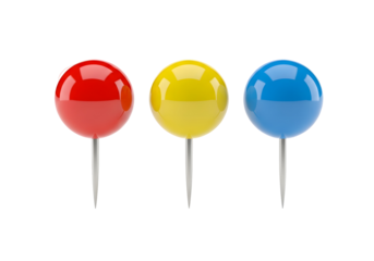 3d realistic location map markers isolated on transparent background