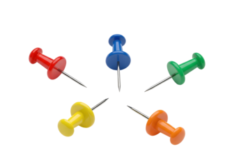 3d realistic location map markers isolated on transparent background