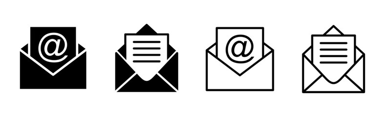 Mail icon set. email icon vector. E-mail icon. Envelope illustration