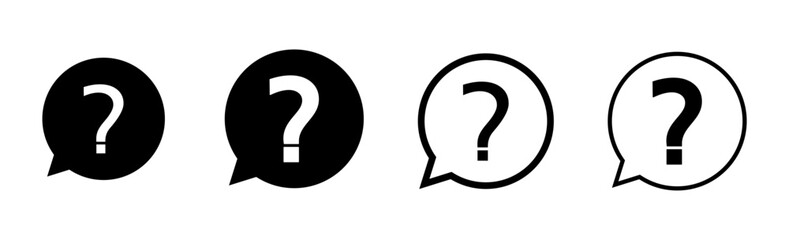 Question icon set. question mark icon vector.