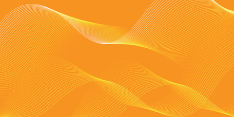 abstract creative gradient wave line with orange background.
