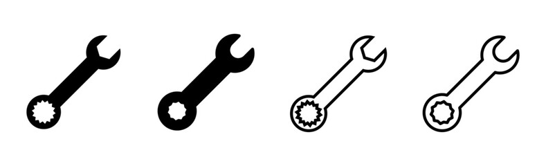 Wrench icon set. repair icon vector. tools icon vector