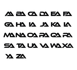 Sleek Modern Font &ndash; Set of Bold Sans Display Typeface Initial Logo for Branding