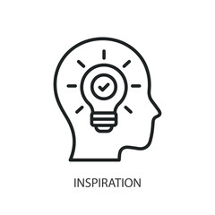 Inspiration thin line vector icons.