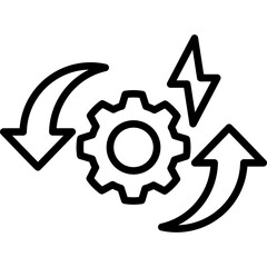 Synergy Outline Icon – Symbol of teamwork