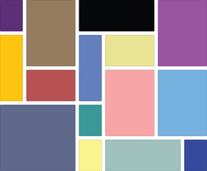 Fototapeta premium Colorful Geometric Blocks in a Modern Abstract Design Perfect for Backgrounds and Creative Projects with a Variety of Shapes and Hues