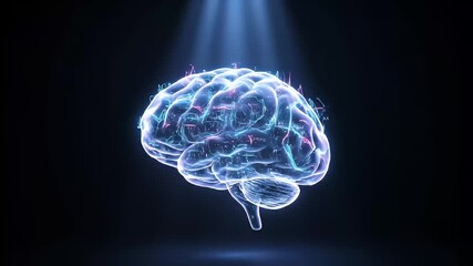 digital human brain neural network glowing light - Powered by Adobe
