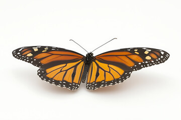 Fototapeta premium Monarch butterfly, beauty in nature, symbol of change, vibrant orange wings, nature's delicate creation, inspiring freedom, elegance, transformation
