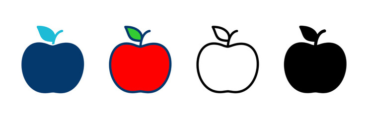 Apple icon vector isolated on white background. Apple vector icon.