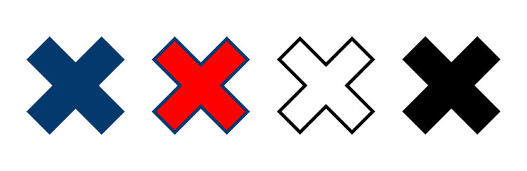 Obraz premium Close icon vector isolated on white background. Delete icon. remove, cancel, exit symbol