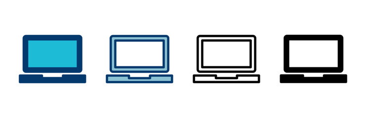 Laptop icon vector isolated on white background. Laptop vector icon