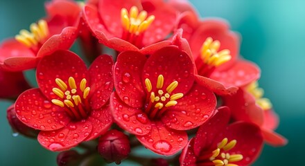 close up of red flower