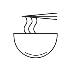 Minimal Noodles Bowl Icon for Asian Food and Restaurant Design