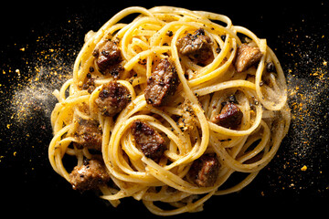 Spaghetti with Meat and Toppings