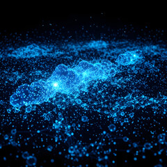 Abstract Glowing Neural Network Landscape