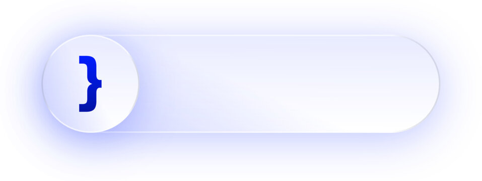 Glowing Right Curly Bracket Button