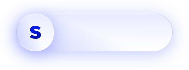 Obraz premium Glowing Lowercase Letter S Button