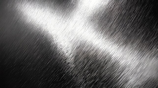 A minimalist macrophotography of a finely crafted metal surface. The high-contrast black and white color scheme features stylized tonality, clean composition, and exceptional detail.