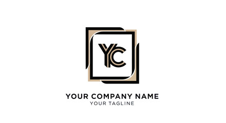 Modern YC Monogram Logo Design.
