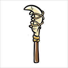 ancient bone spear vector design