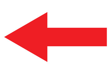 Red arrow direction vector. Long arrow icon. Long arrow icon symbol flat design isolated.