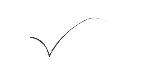 A macro vector illustration of a heart silhouette design with a hand drawing a check mark using a needle and thread.