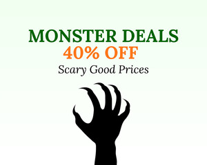 monster deals forty percent off spooky prices