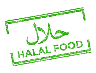 green halal food stamp element png file transparent background