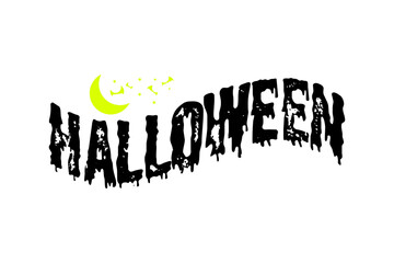 Halloween - ハロウィンHalloweenの文字の、よく目立つロゴマーク
