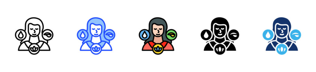 Naklejka premium Energy Flow Icon Collection With Multiple Styles