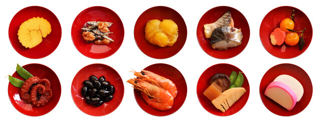 お節料理の切り抜き素材