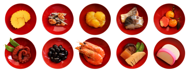 お節料理の切り抜き素材