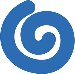 Colourful groovy abstract shape element