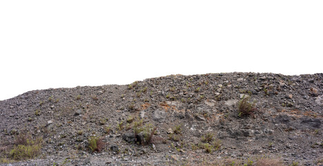 stone mound in the mountains with a transparent background