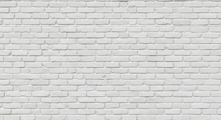 Obraz premium A white brick wall with textured surfaces grout lines and a clean neutral tone dominates the scene
